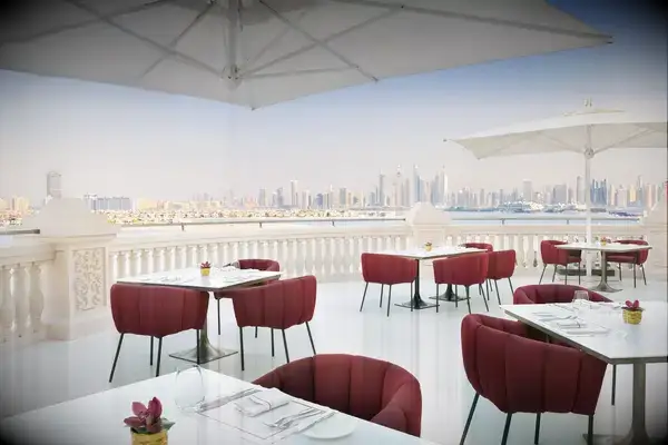 View from the Raffles Club Lounge at Raffles The Palm Dubai