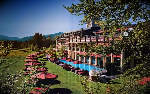 Exterior of the Schloss Elmau resort in Germany