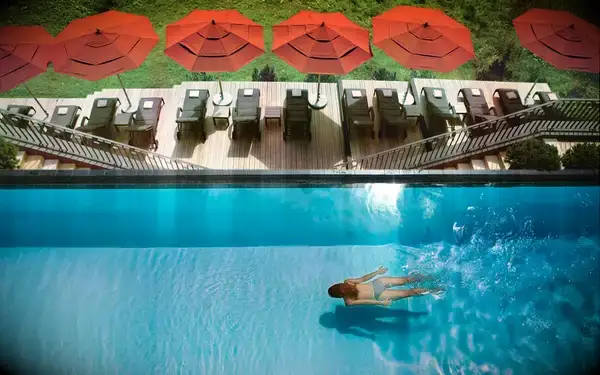 Pool at the Schloss Elmau resort property, in Germany