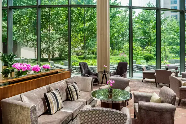 Sitting area with garden views at the Regent Beijing