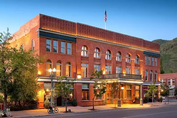 Brick exterior of the Hotel Jerome