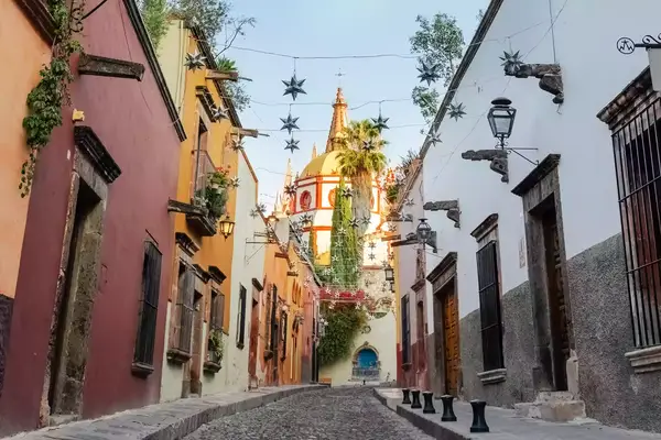 Famous walkway up to the Cathedral in San Miguel de Allende