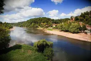 The Dordogne River at Limeuil, Dordogne, Aquitaine, France