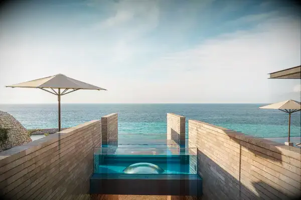 A pass through pool at a resort hotel in Mexico