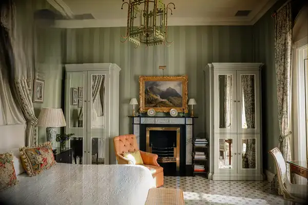 A guest room at Ballyfin.