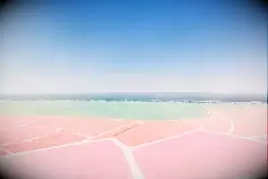 Mexiko, Yucatan, Las Coloradas, Pink Lake salt lake
