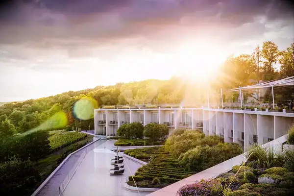 Sunset at the Royal Champagne resort