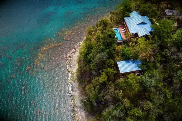 Aerial view of Secret Bay Resort 