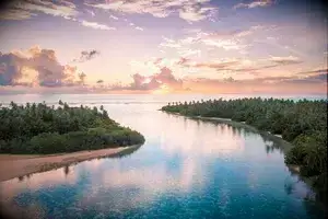 Sunset over the Maldives