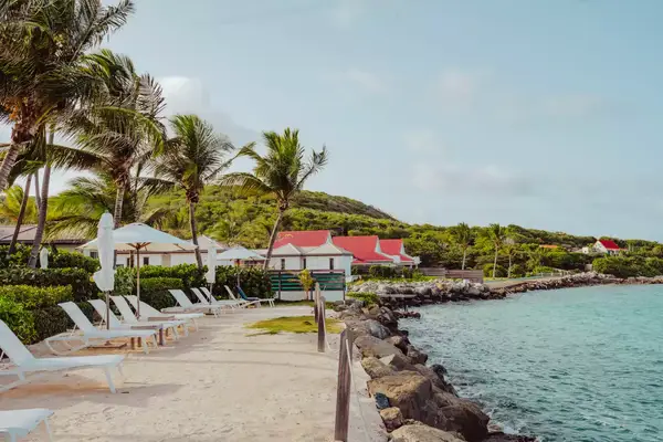 Beach along St Barts