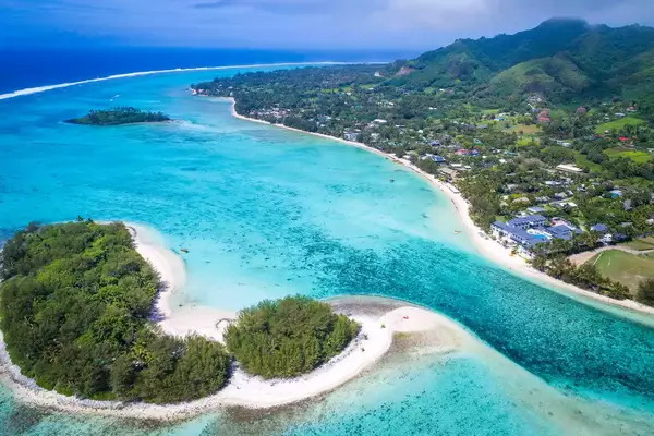 Aerial view of the Cook Islands