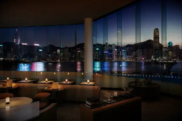 The lounge area at the Regent Hong Kong.