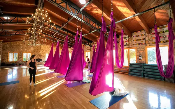 Rancho La Puerta aerial yoga